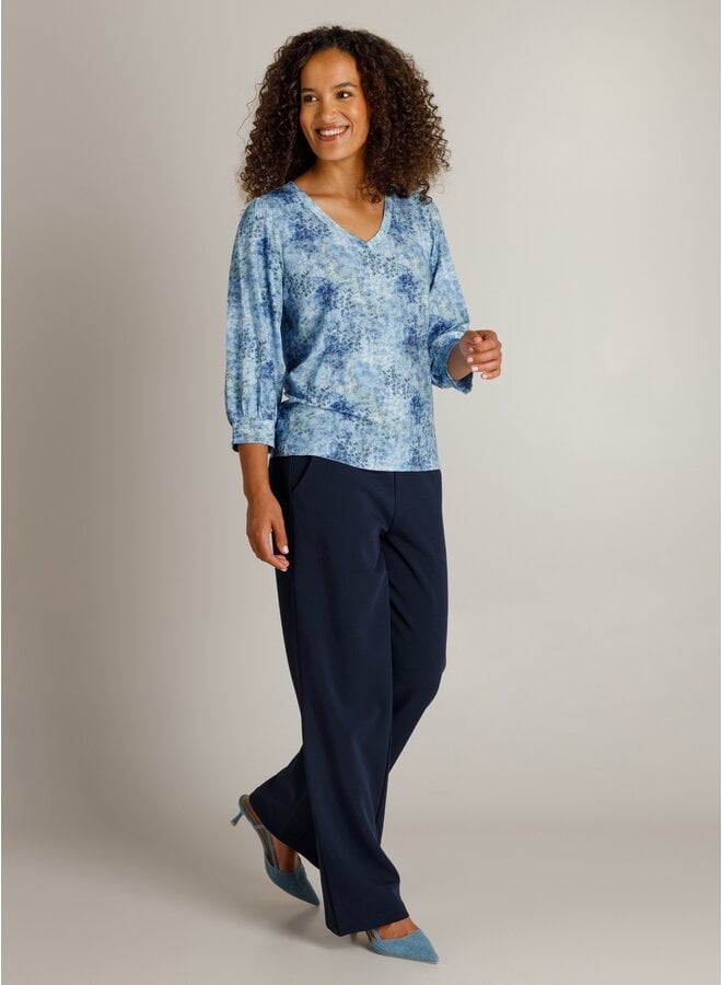 Top Hermela sky blue/multi clor