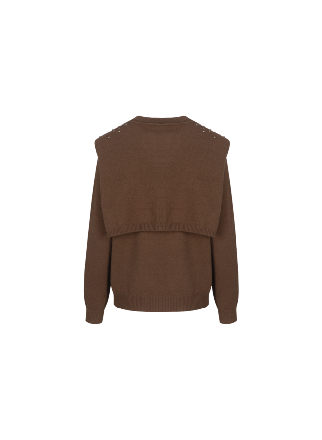 Trui Kimmie Knit Pullover dark walnut