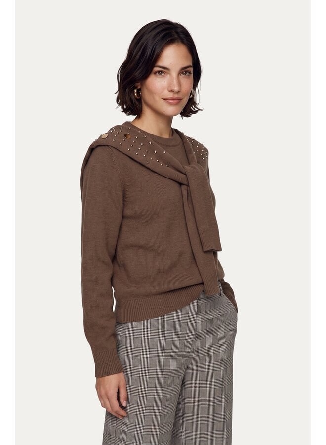 Trui Kimmie Knit Pullover dark walnut
