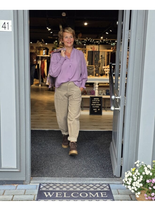 Broek Carly barrel corduroy kit