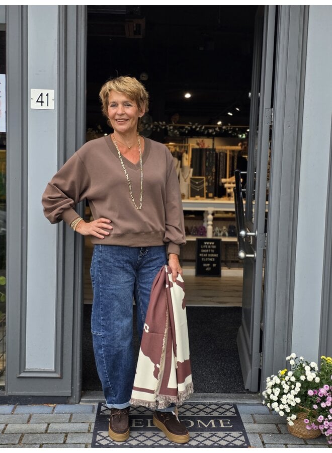 Broek Patty barrel dark denim
