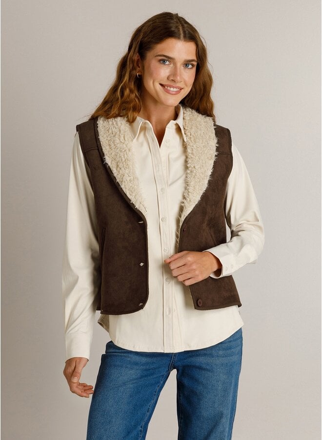 Gilet  Kaat chocolate brown