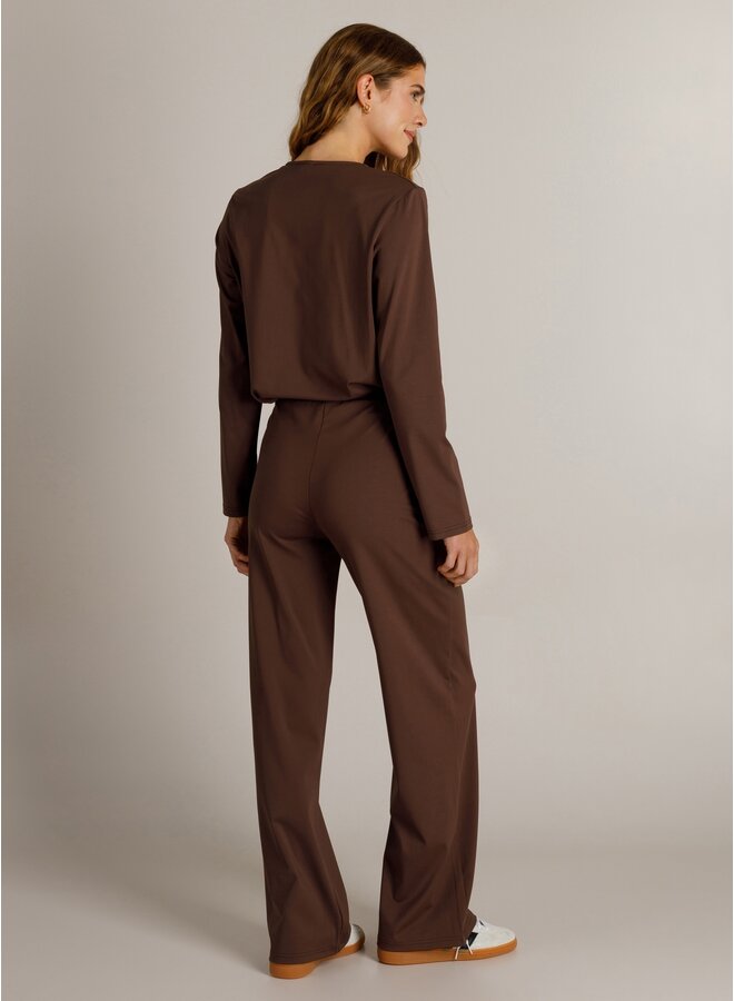 Broek Kylie chocolate brown
