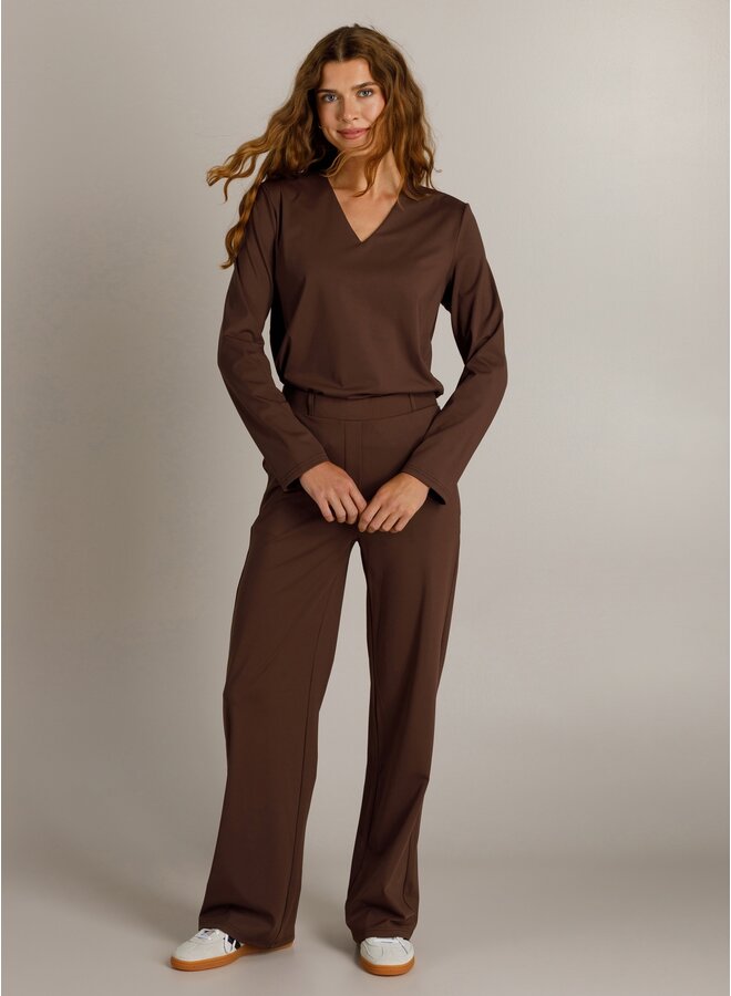 Broek Kylie chocolate brown