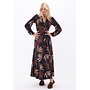 Jurk D309 maxi met botanische print