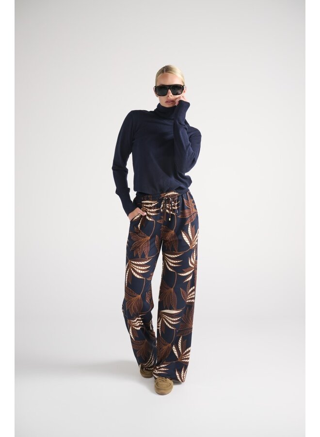 Broek D308 met botanische print
