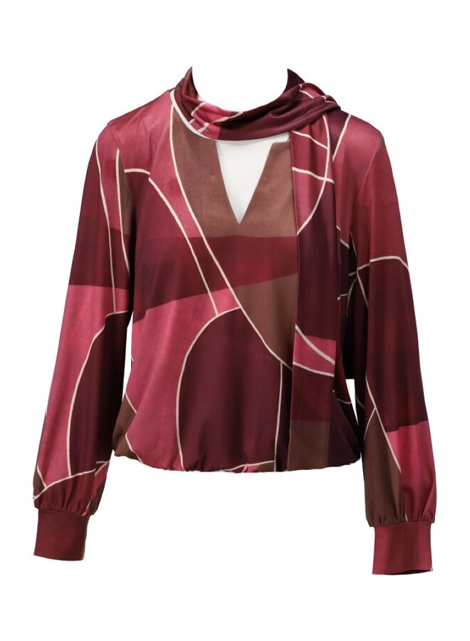 Top D307 met sjaaltje & print P165