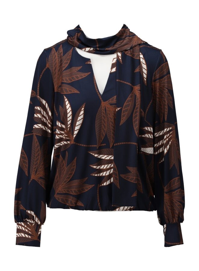 Top D307 met sjaaltje & print P154