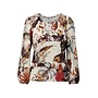 Top D206 ronde hals met botanische print