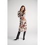 Jurk D205 midi met botanische print