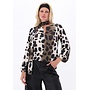 Top D119 ronde hals met sjaaltje & print