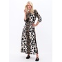 Jurk D118 maxi met dierenprint