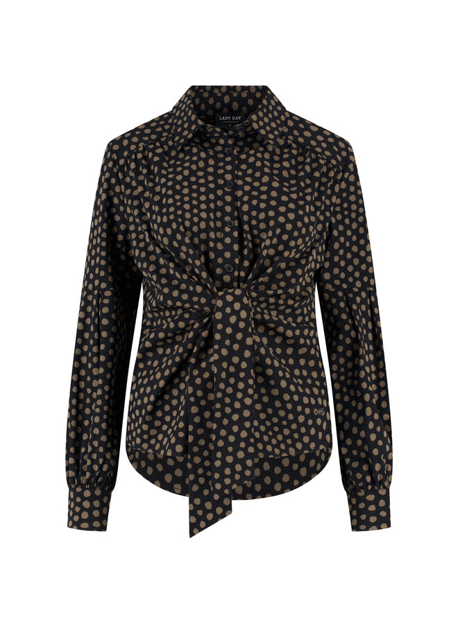 Blouse sterre truffle/black