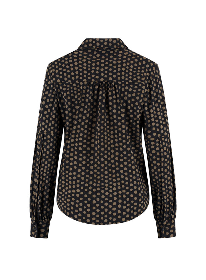 Blouse sterre truffle/black