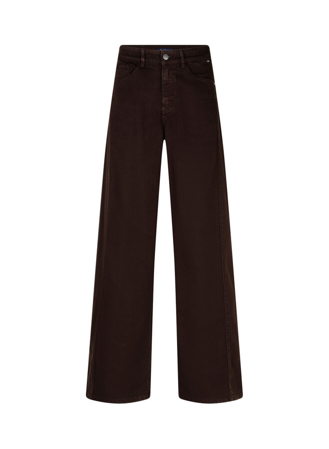 Broek Claudette tencel twill espresso