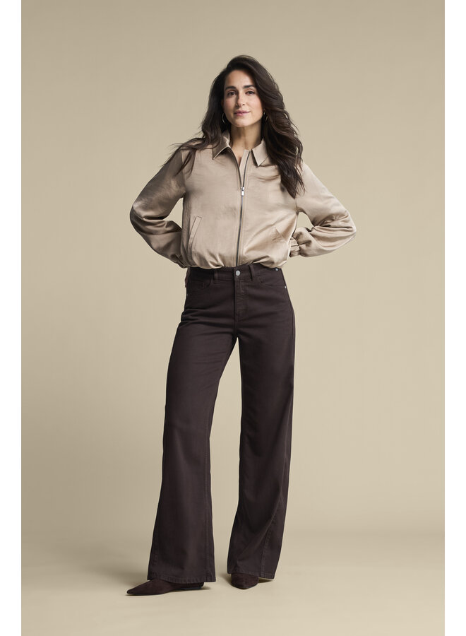 Broek Claudette tencel twill espresso