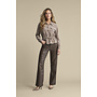 Broek Colette faux leather mud