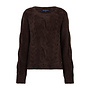 Trui Sweet fluffy cable espresso