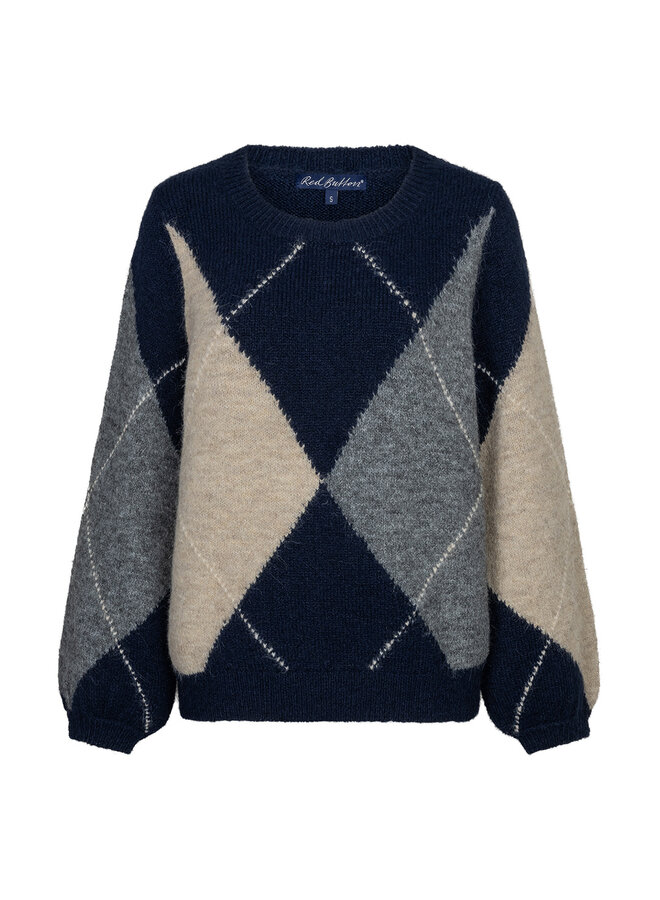 Trui Argyle indigo