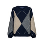 Trui Argyle indigo
