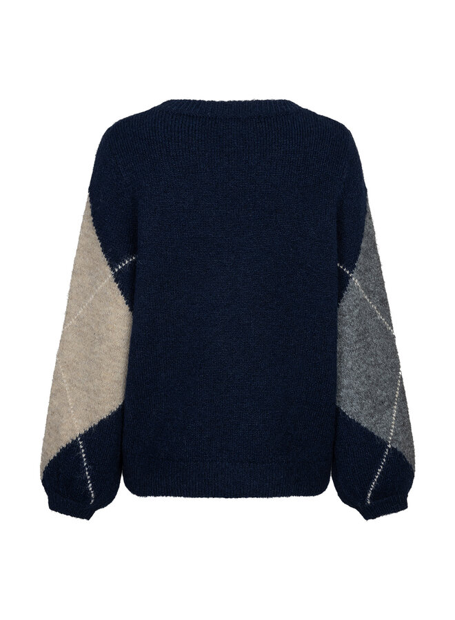 Trui Argyle indigo
