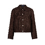 Jacket Bomber fringes espresso