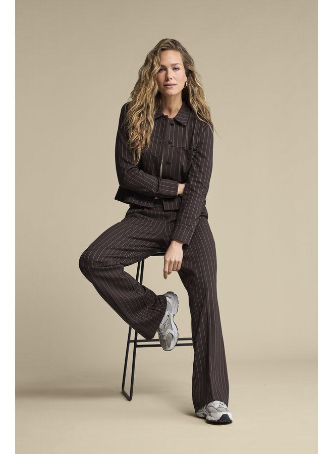 Jacket Punta pinstripe espresso