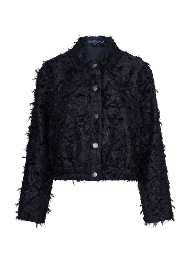 Jacket Bomber fringes navy