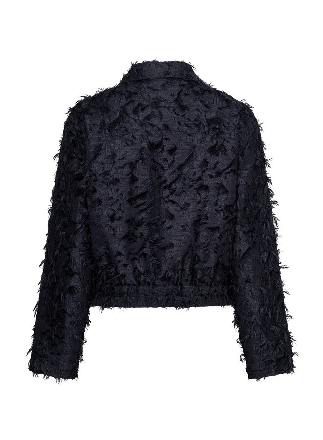 Jacket Bomber fringes navy