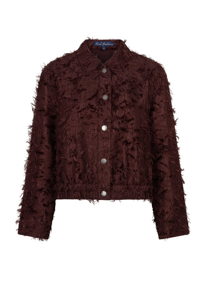 Jacket Bomber fringes burgundy
