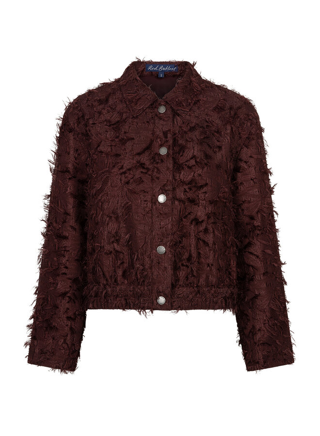 Jacket Bomber fringes burgundy