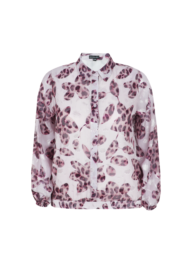 Blouse Jorila warm aubergine/sand