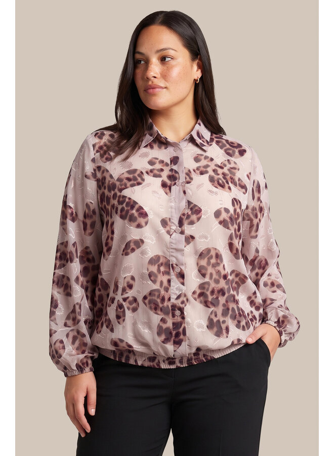 Blouse Jorila warm aubergine/sand