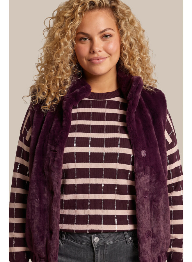 Gilet Ilse warm aubergine