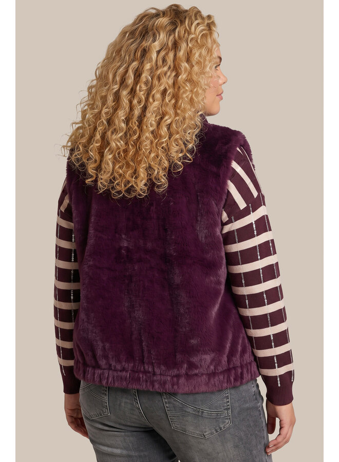 Gilet Ilse warm aubergine