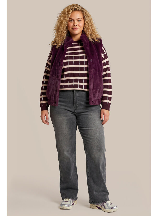 Gilet Ilse warm aubergine