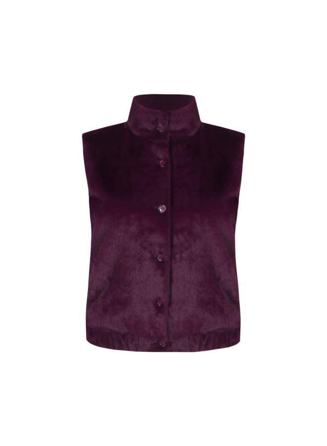 Gilet Ilse warm aubergine