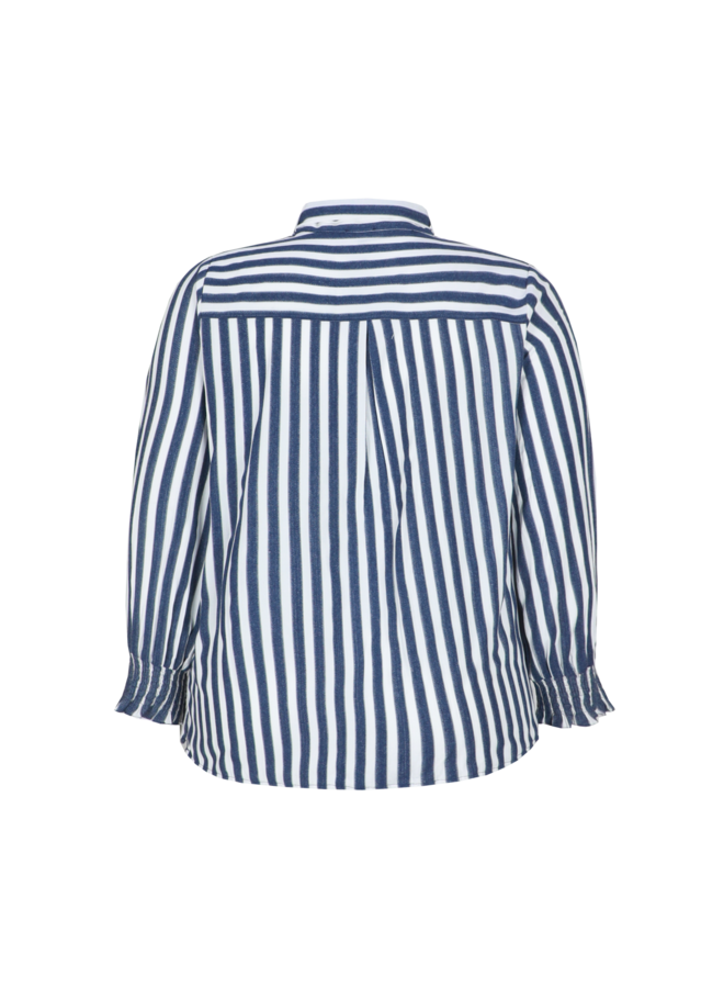 Blouse Esraa offwhite/midnight blue