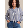Blouse Esraa offwhite/midnight blue