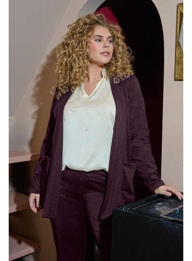 Blazer Inez warm aubergine