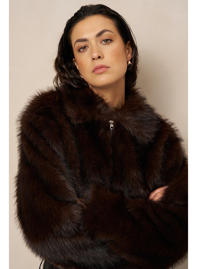 Jacket Kaia fur coat brown