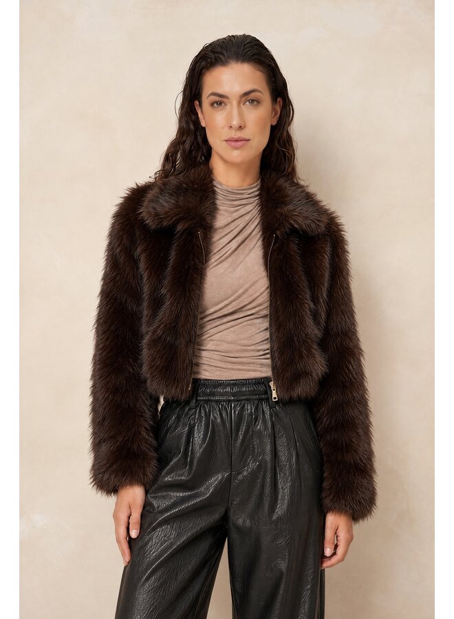 Jacket Kaia fur coat brown