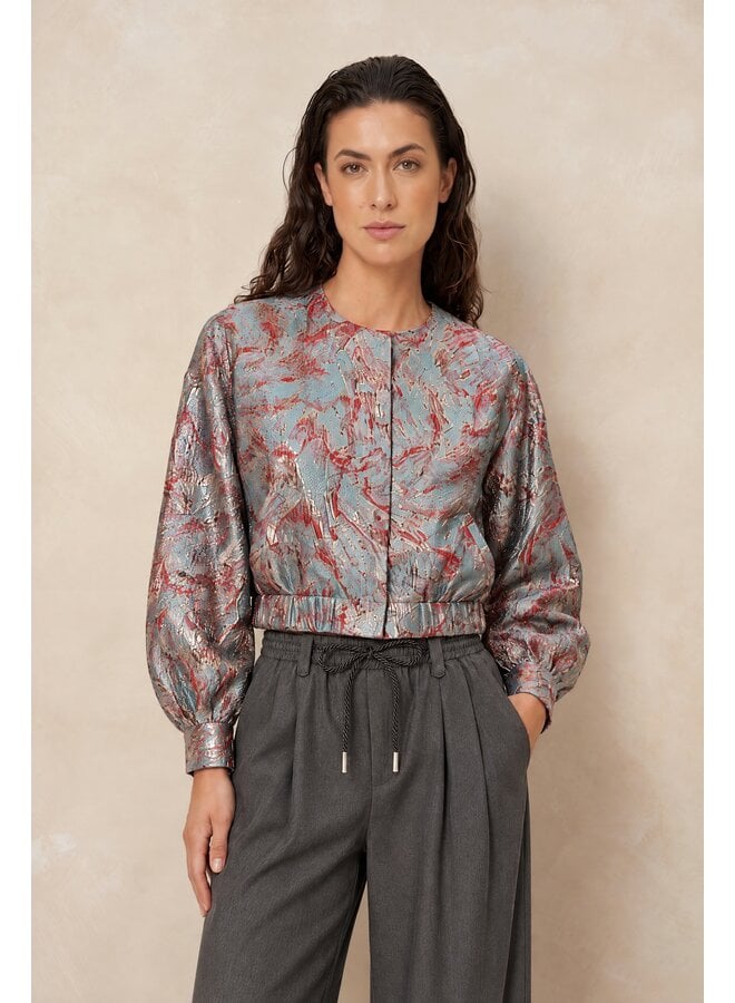 Jacket Jules jacquard bomber dark mint