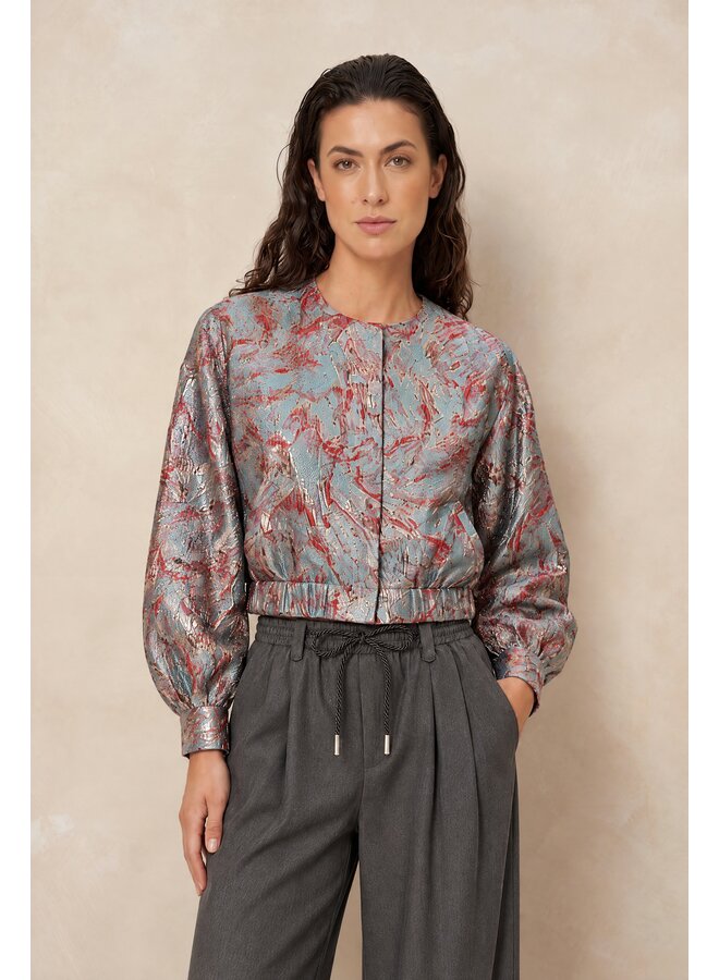 Jacket Jules jacquard bomber dark mint