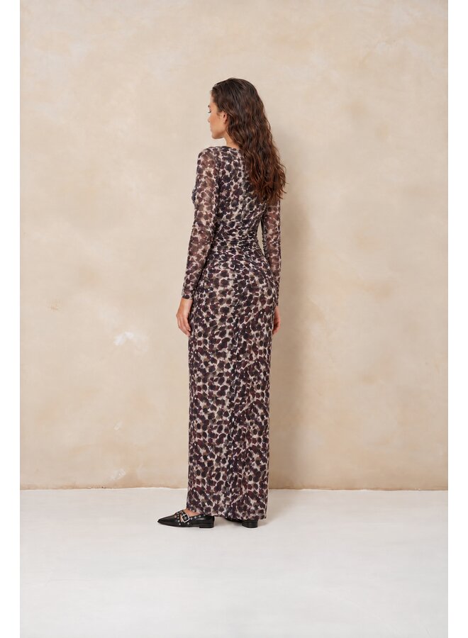 Jurk Isani maxi abstract multi color