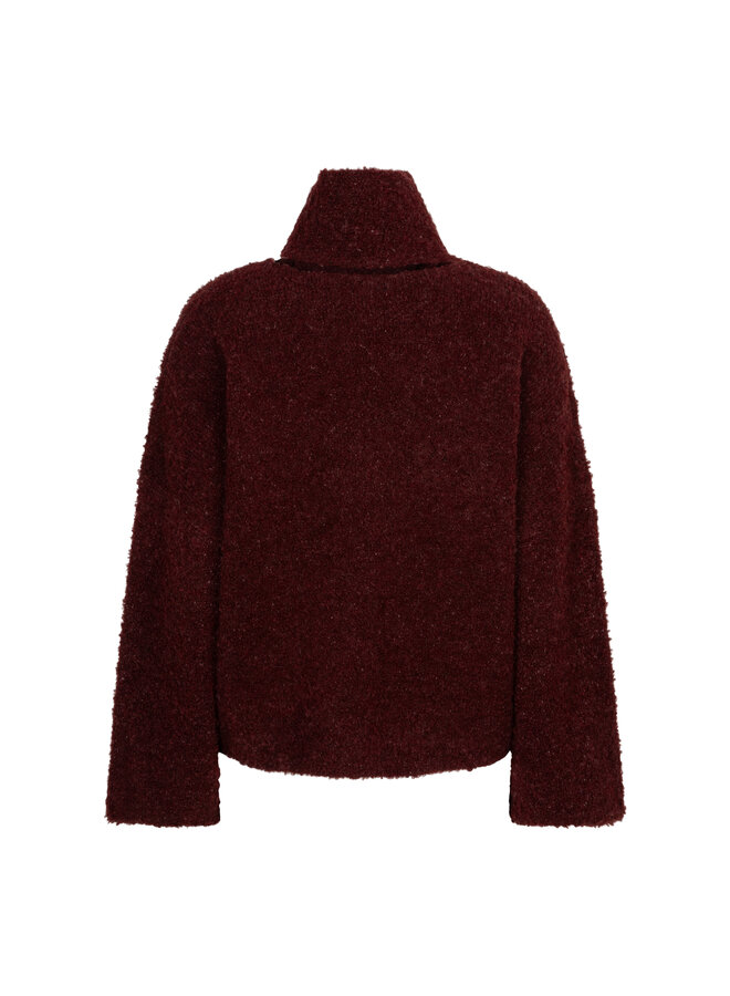 Trui Kira relaxed knit burgundy