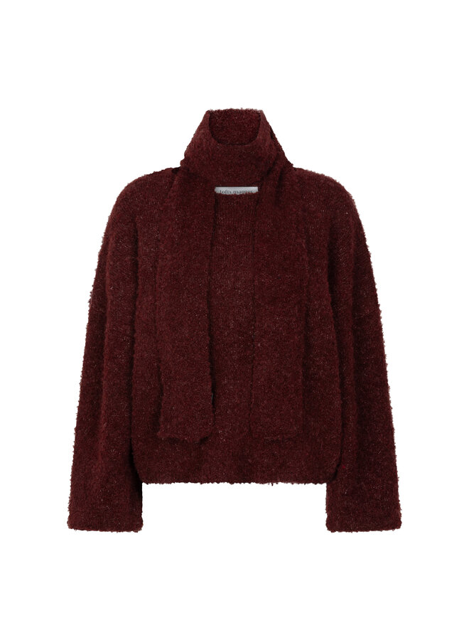 Trui Kira relaxed knit burgundy