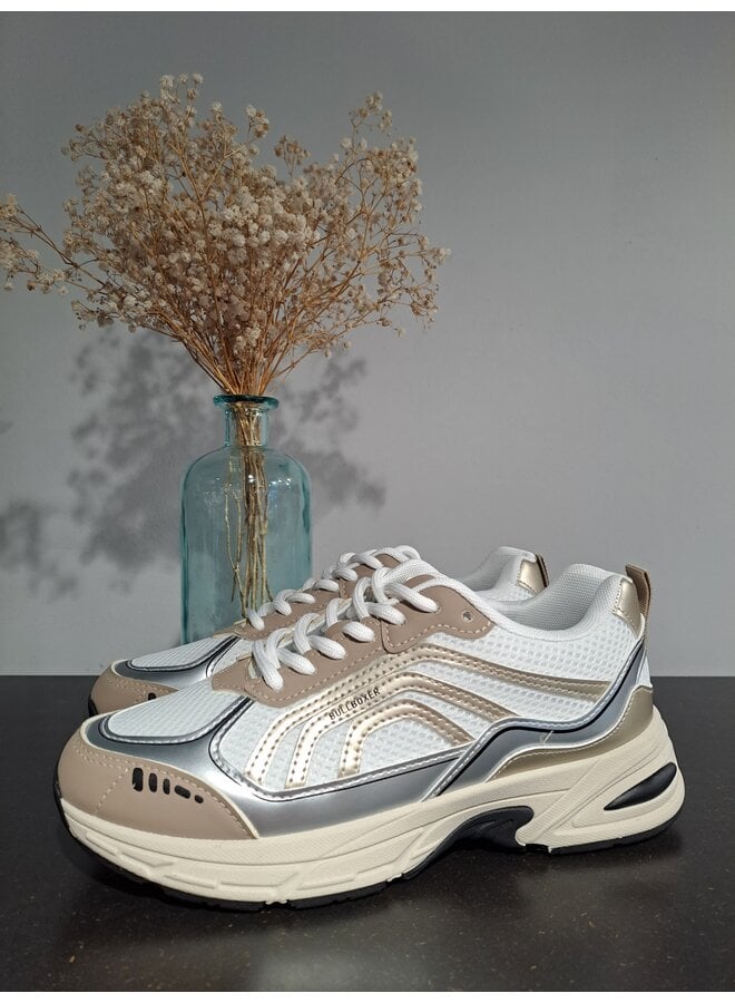 Sneakers white/sand PU