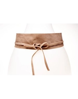 Elvy Suède belt women taupe