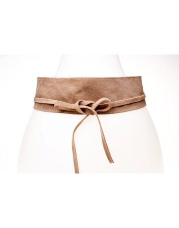 Elvy Suède belt women taupe